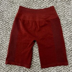 Alphalete Deep Red Bike Shorts